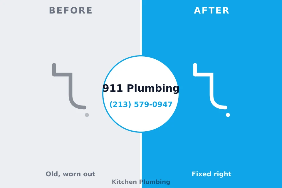 Before and after: plumbing repair Kentwood, MI
